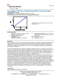 Human/Mouse TGF Beta 1 ELISA Ready-SET-Go! (2Nd Generation)