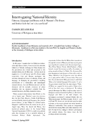Interrogating National Identity Ethnicity, Language and History in K.S