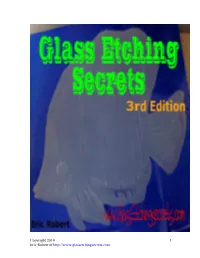 Introduction Glass Etching