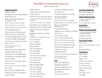 Pennren Connected Institutions (Updated February 2018)