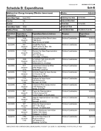 Schedule B: Expenditures Sch-B