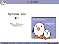 System Size BOF