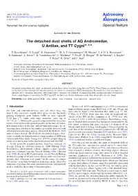 The Detached Dust Shells of AQ Andromedae, U Antliae, and TT Cygni�,