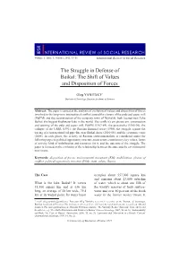 The Struggle in Defense of Baikal: the Shift of Values and Disposition of Forces
