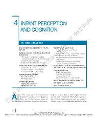 4 INFANT PERCEPTION and COGNITION Distribute