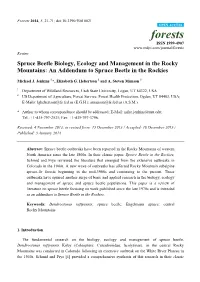 An Addendum to Spruce Beetle in the Rockies