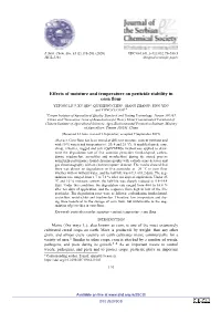 {Effects of Moisture and Temperature on Pesticide