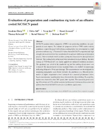 Evaluation of Preparation and Combustion Rig Tests of an Effusive Cooled Sic/Sicn Panel