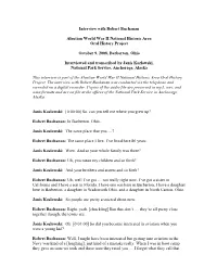 Interview with Robert Buchanan