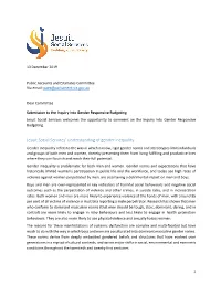 Jesuit Social Services' Understanding of Gender Inequality