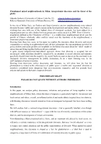 (Un)Planned Mixed Neighbourhoods in Milan: Integrationist Discourse and the Threat of the Ghetto