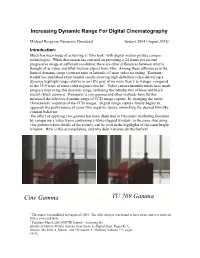 Understanding the Behavior and Capabilities of Panasonic's Cine