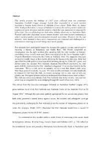 Abstract This Article Presents the Findings of 2,415 Posts Collected