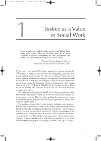 Justice As a Value in Social Work 5