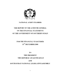 National Audit Chamber the Report of the Auditor