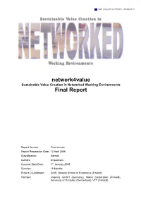 Network4value Final Report