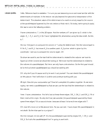 Recitation Video Transcript (PDF)