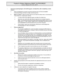 Writing Educational Goals and Objectives