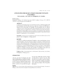 ANNOTATED CHECKLIST and KEY for SMUT FUNGI in COLOMBIA* Lista Anotada Y Clave Para Los Ustilaginales De Colombia