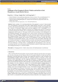 Challenges of Fast Charging for Electric Vehicles and the Role of Red Phosphorus As Anode Material: Review