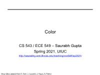CS 543 / ECE 549 – Saurabh Gupta Spring 2021, UIUC