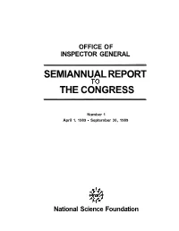 Excerpts of Semiannual Reports to Congress