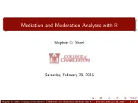 Mediation and Moderation Analyses with R