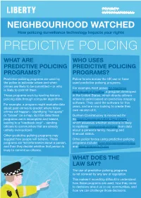 Predictive Policing