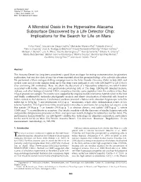 A Microbial Oasis in the Hypersaline Atacama Subsurface Discovered by a Life Detector Chip: Implications for the Search for Life on Mars