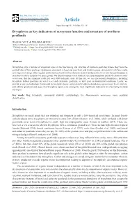 Bryophytes As Key Indicators of Ecosystem Function and Structure of Northern Peatlands