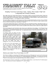 Dayton, Ohio Invests in High Tech Trolleybuses with In-Motion Charging
