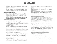 How to Make a Motion & Parliamentary Rules at a Glance