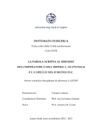 L'ab Epistulis E L'a Libellis Nel Ii Secolo D