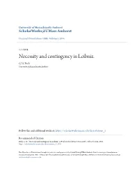 Necessity and Contingency in Leibniz. G