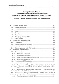 Package JSSP/ICB/2.3.2. Telecommunication Infrastructure Development in the Area of Departmental Telephone Network, Stage 1