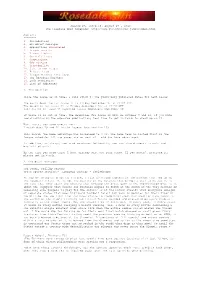 Rosedale Open Homepage
