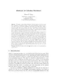 Abstract Λ-Calculus Machines