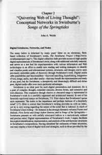 Conceptual Networks in Swinburne's Songs of the Springtides