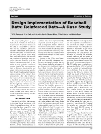 Design Implementation of Baseball Bats: Reinforced Bats—A Case Study