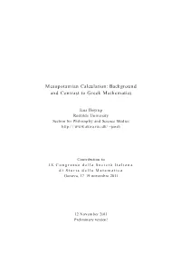Hoyrup 2011 K 03 Mesopotamian Calculation Background And
