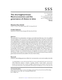 Neuroeconomics and the Governance of Choice in Time