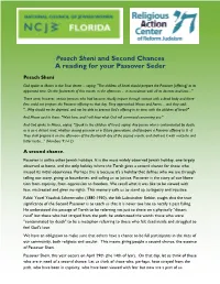 Pesach Sheni and Second Chances a Reading for Your Passover Seder