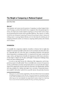 The Weight of Comparing in Medieval England