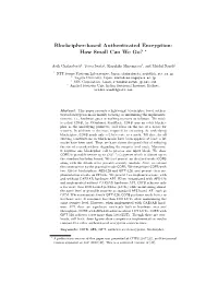 Blockcipher-Based Authenticated Encryption: How Small Can We Go? ‹
