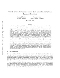 CASH: a Cost Asymmetric Secure Hash Algorithm for Optimal Password Protection