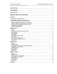 DENICOMP SYSTEMS Winsock RCP/RSH/REXEC for Win32 Copyright ? 2002 Denicomp Systems All Rights Reserved