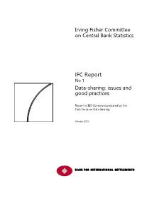 IFC Report on Data-Sharing: Issues and Good Practices