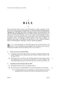 Provide That the Fishery Limits Act 1976
