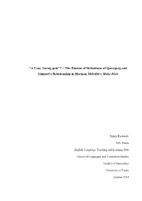 The Elusion of Definitions of Queequeg and Ishmael's