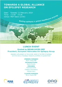 Towards a Global Alliance on Epilepsy Research